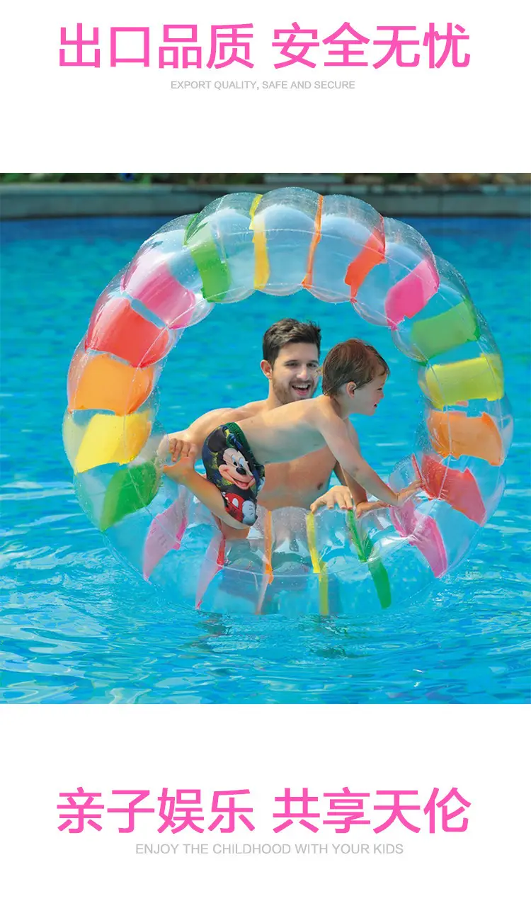 in stock pvc color inflatable roller colorful inflatable roller children's swimming pool crawling roller toy parent-child interaction — feature 9