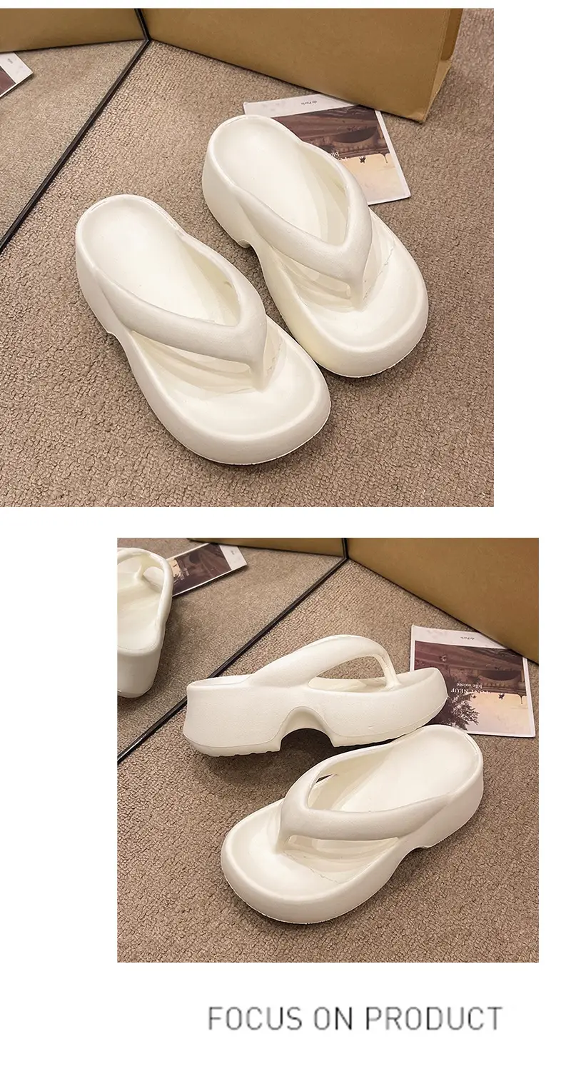 New Slip-on Feeling Flip-Flops Women's Summer Thick Bottom EVA Outer Wear Non-slip Soft Trendy Instagram Style Beach Sandals — feature 15