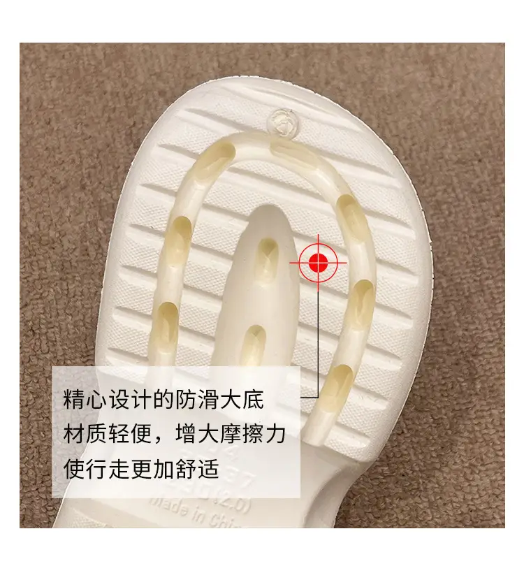 New Slip-on Feeling Flip-Flops Women's Summer Thick Bottom EVA Outer Wear Non-slip Soft Trendy Instagram Style Beach Sandals — feature 21