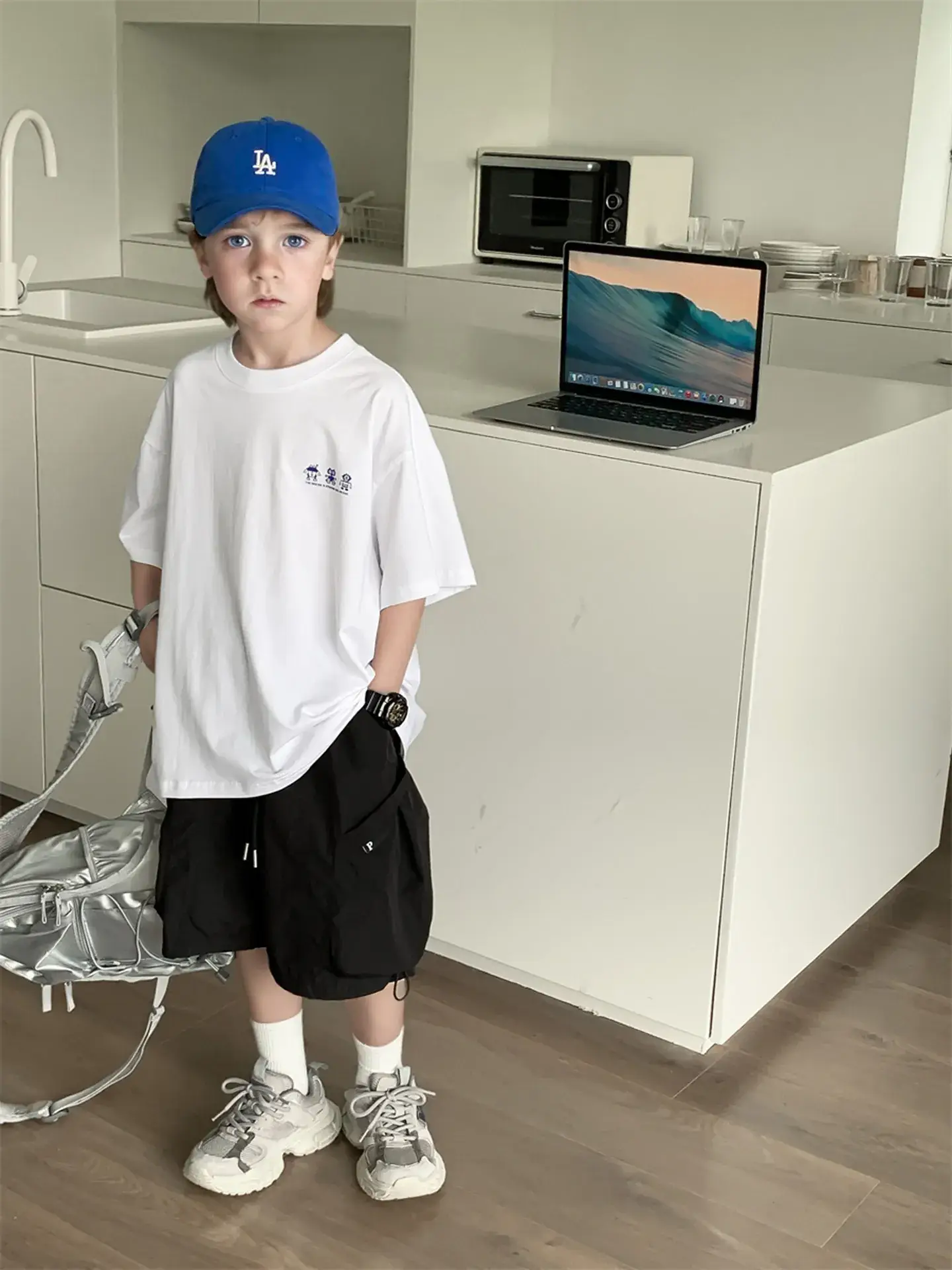 2024 Boys Summer Dress Korean Style Crewneck T-Shirt - Image 5