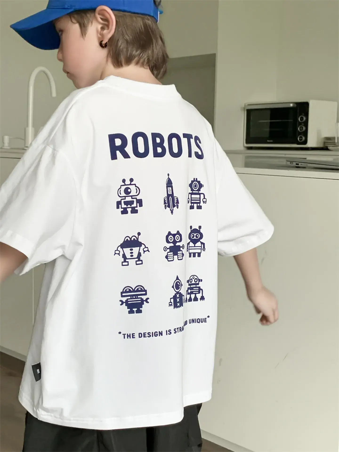 2024 Boys Summer Dress Korean Style Crewneck T-Shirt - Image 6