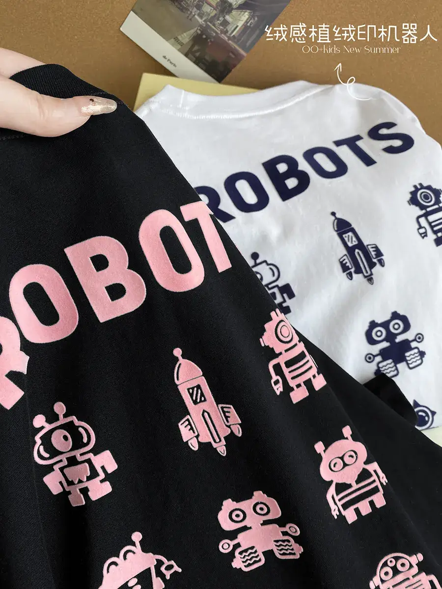 2024 Boys Summer Dress Korean Style Crewneck T-Shirt - Image 7