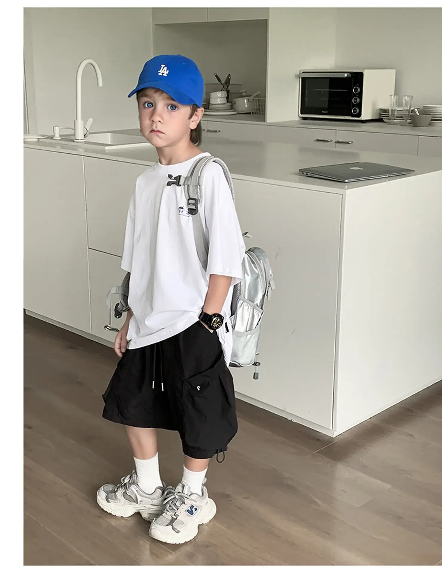 2024 Boys Summer Dress Korean Style Crewneck T-Shirt — feature 14