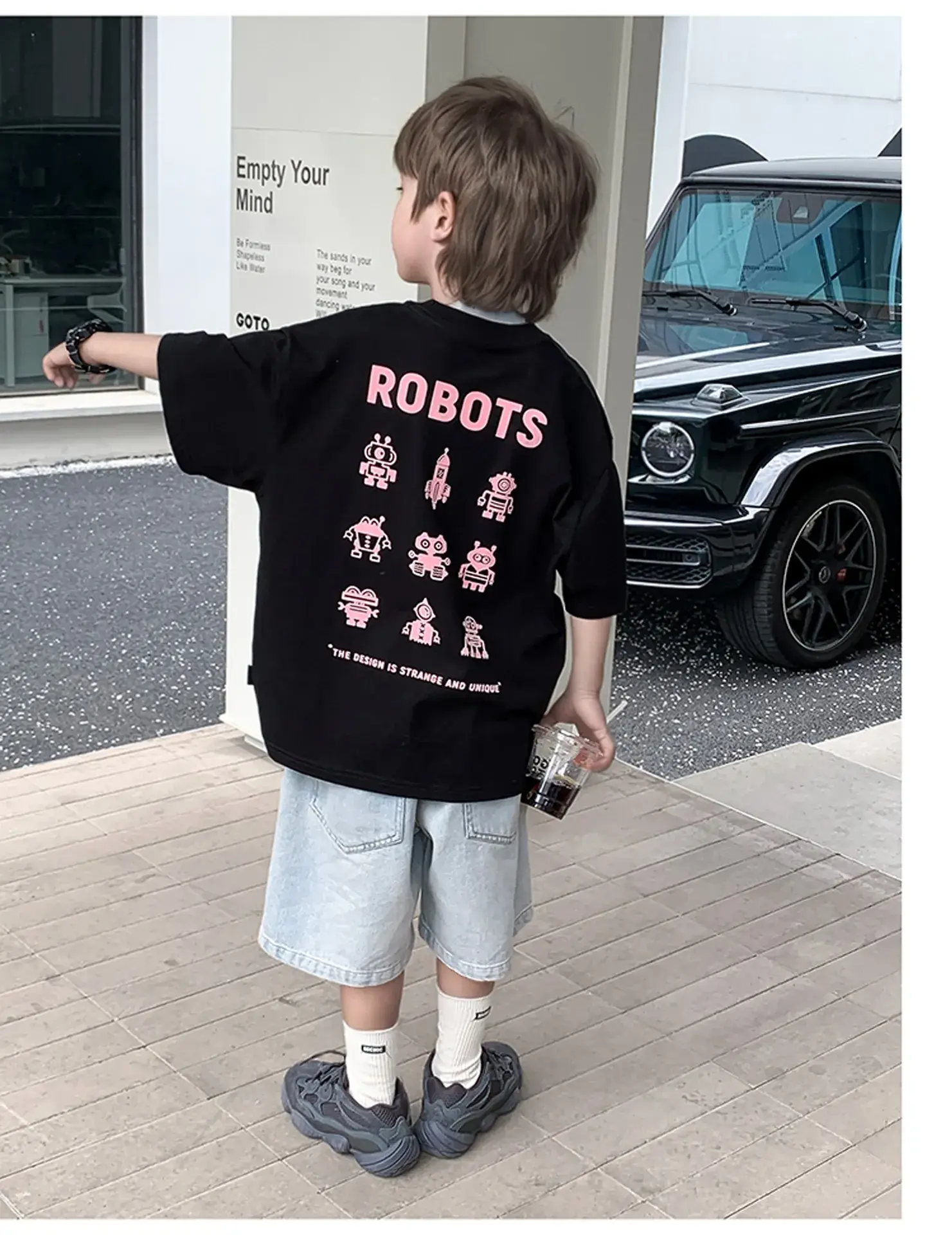 2024 Boys Summer Dress Korean Style Crewneck T-Shirt — feature 16