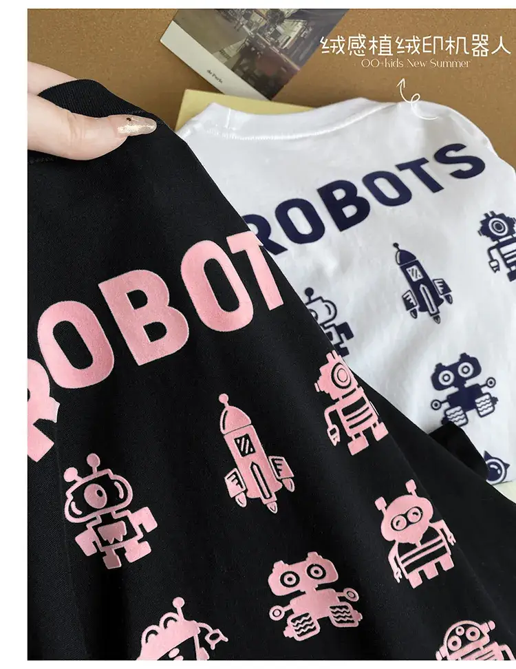 2024 Boys Summer Dress Korean Style Crewneck T-Shirt — feature 19
