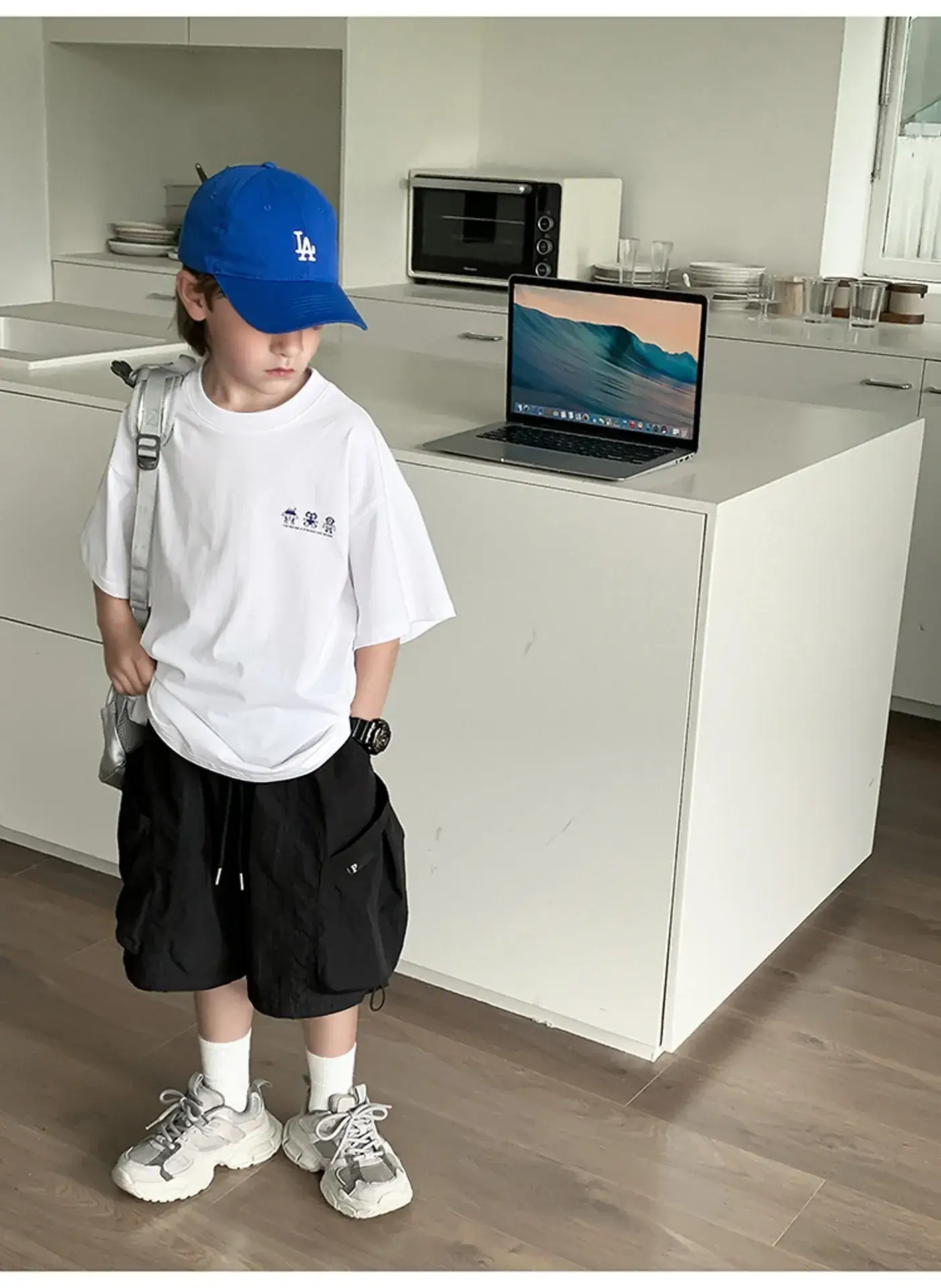 2024 Boys Summer Dress Korean Style Crewneck T-Shirt — feature 20
