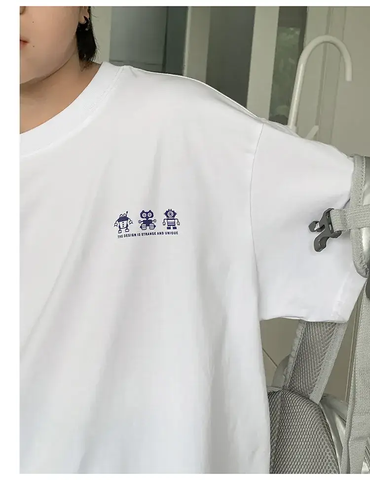 2024 Boys Summer Dress Korean Style Crewneck T-Shirt — feature 22
