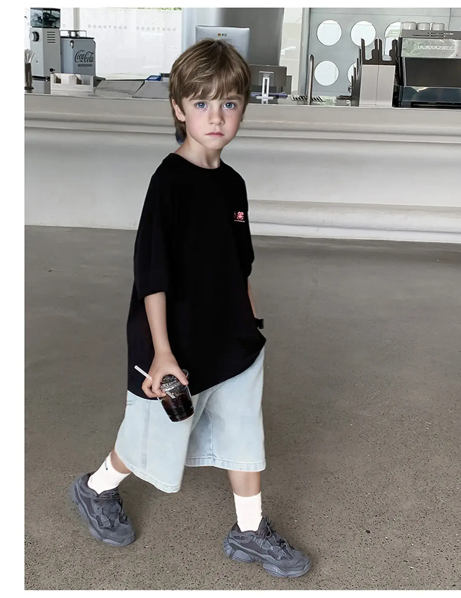 2024 Boys Summer Dress Korean Style Crewneck T-Shirt — feature 25