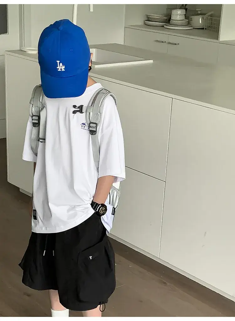 2024 Boys Summer Dress Korean Style Crewneck T-Shirt — feature 26