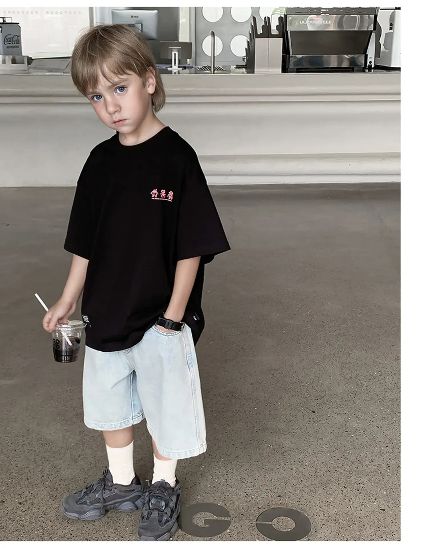 2024 Boys Summer Dress Korean Style Crewneck T-Shirt — feature 28