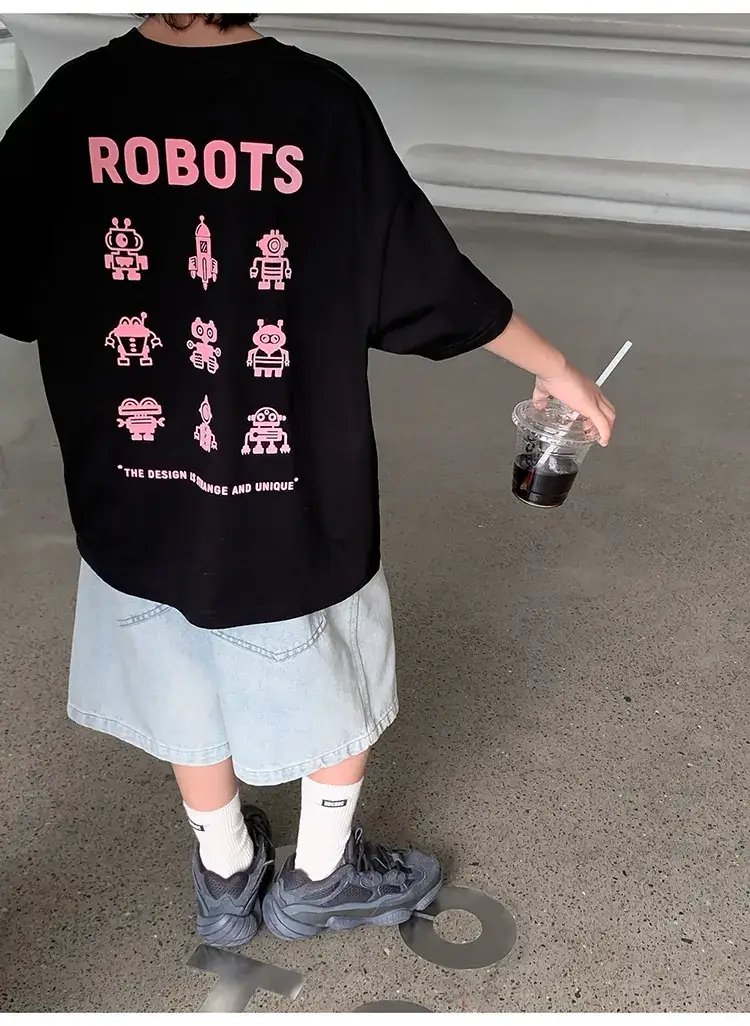 2024 Boys Summer Dress Korean Style Crewneck T-Shirt — feature 29