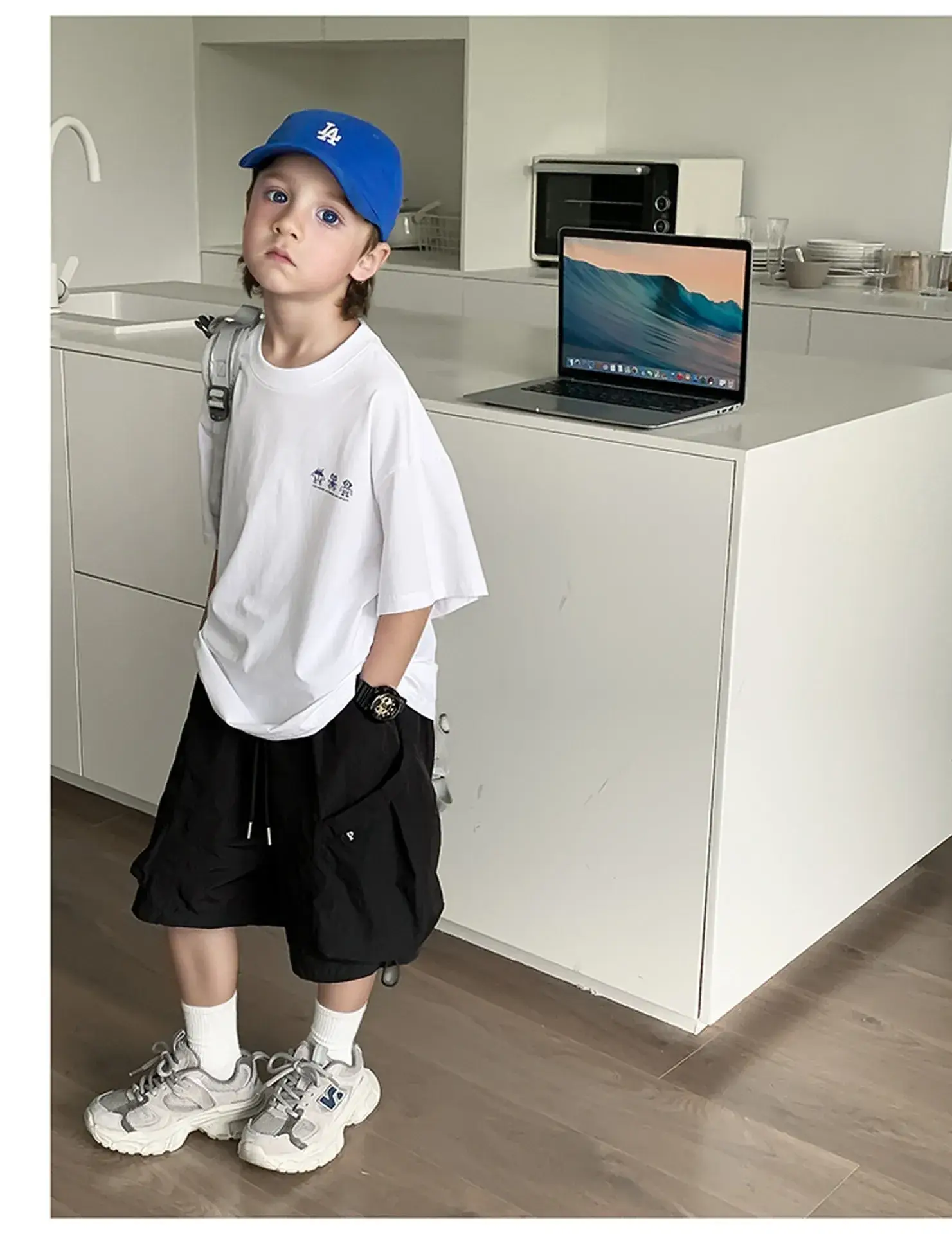2024 Boys Summer Dress Korean Style Crewneck T-Shirt — feature 30