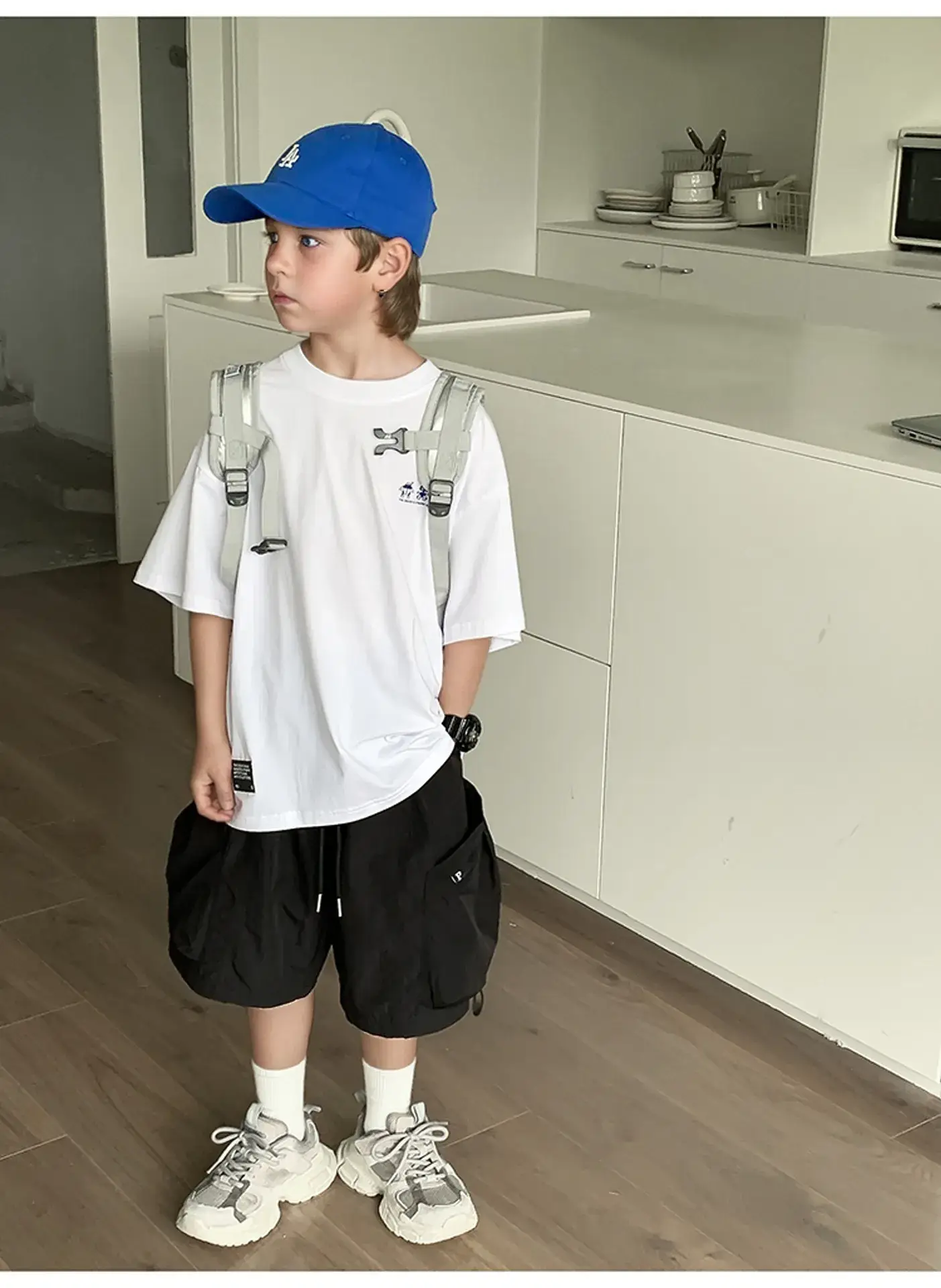 2024 Boys Summer Dress Korean Style Crewneck T-Shirt — feature 38
