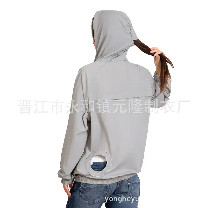 Pink Hooded Cooling Hoodie with Transparent Back Panel
