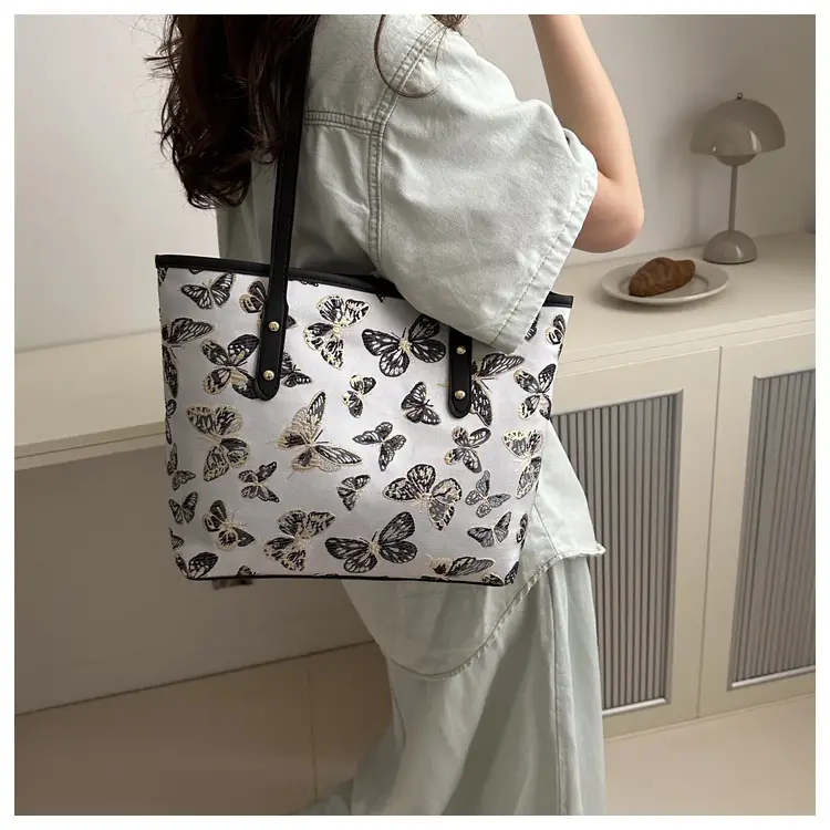 Women Embroidered Butterfly Shoulder Bag 2024 Spring Summer — feature 12