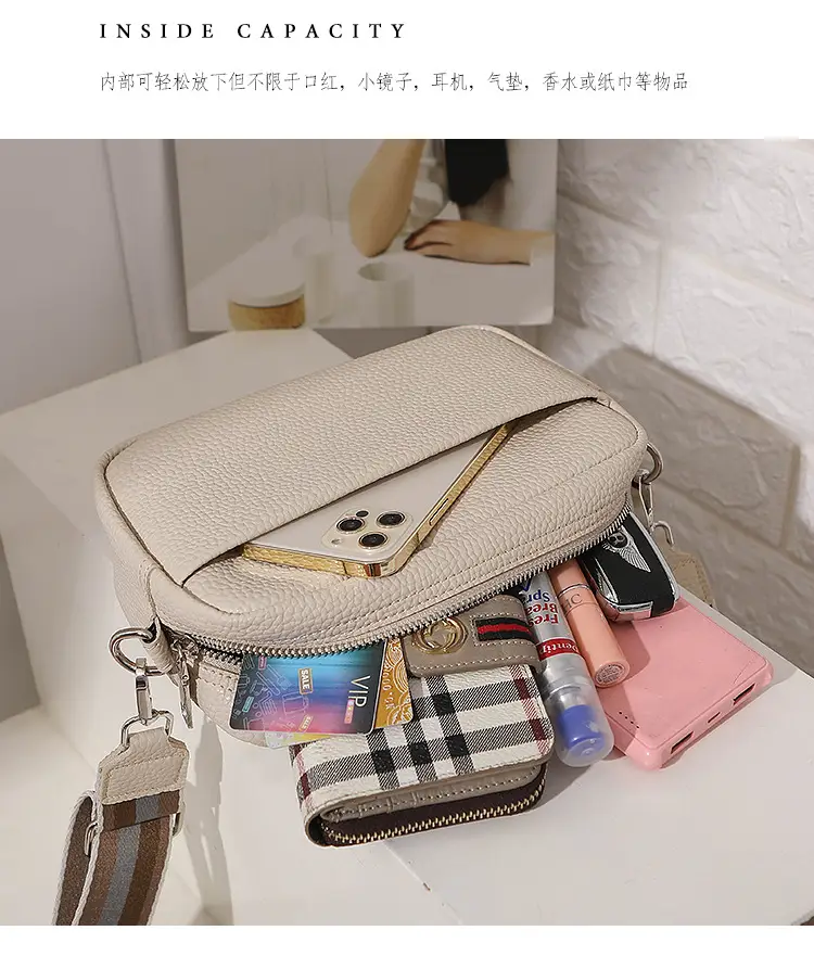 Women's Crossbody Bag Brown White 2025 New — feature 7