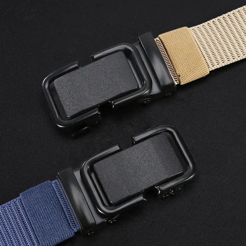 Men's Black Nylon Braid Belt with Automatic Buckle - Image 8