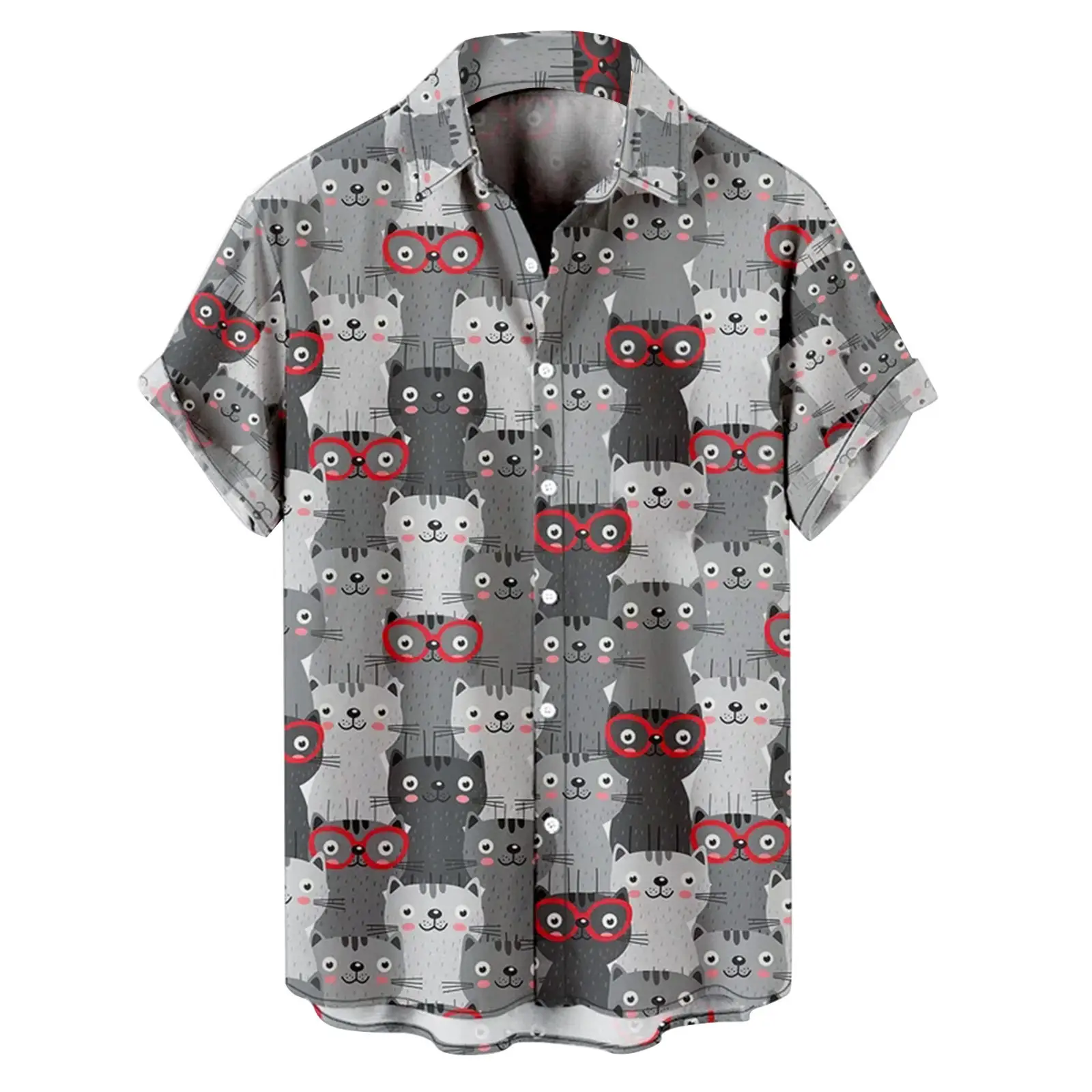 Hawaiian Floral Short Sleeve Shirt for Men - Image 10
