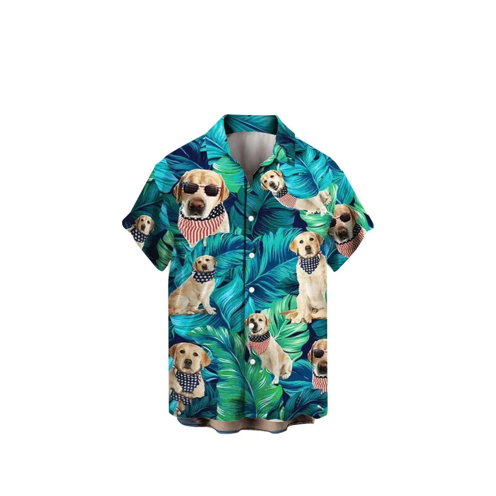 Hawaiian Floral Short Sleeve Shirt for Men - Image 16