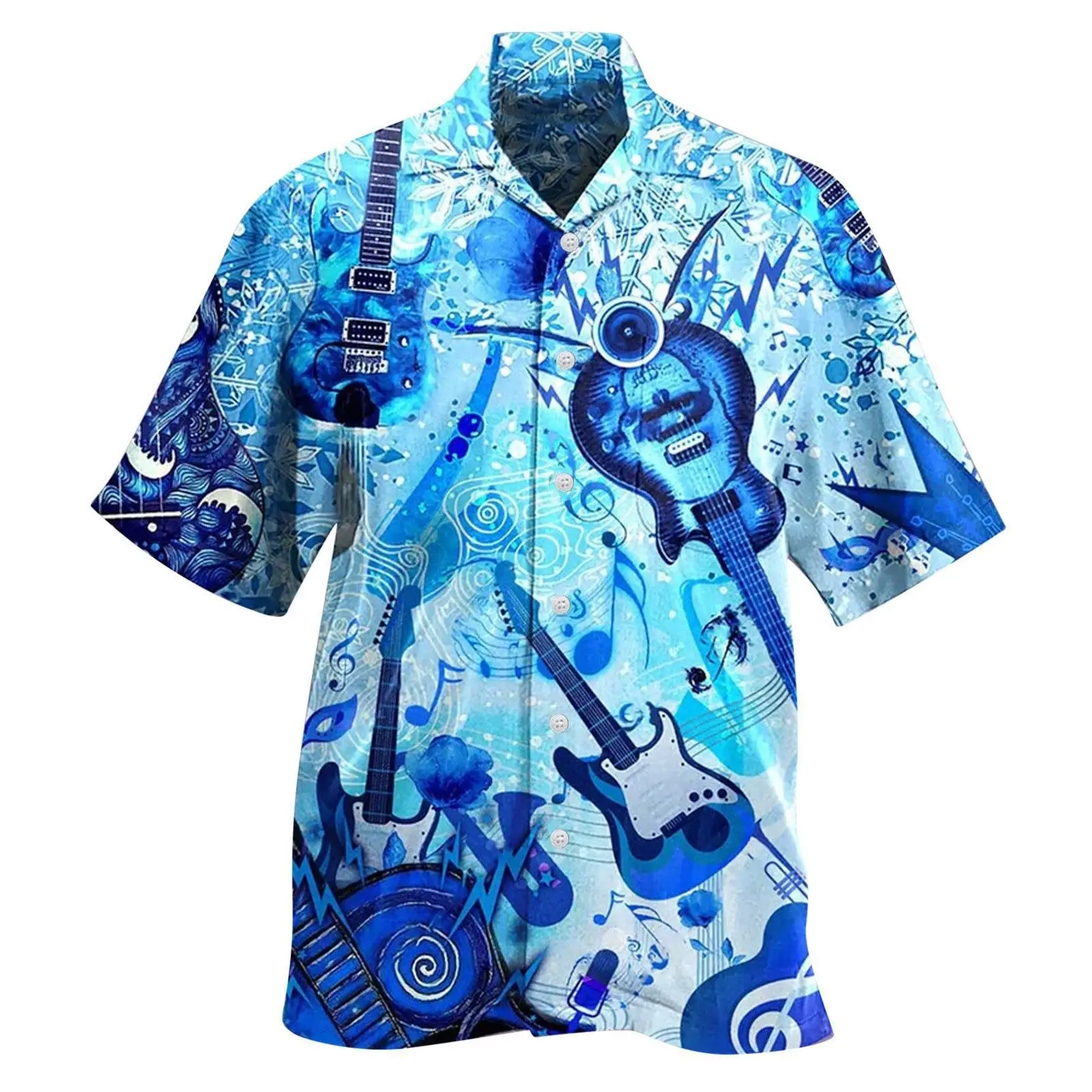 Hawaiian Floral Short Sleeve Shirt for Men - Image 17