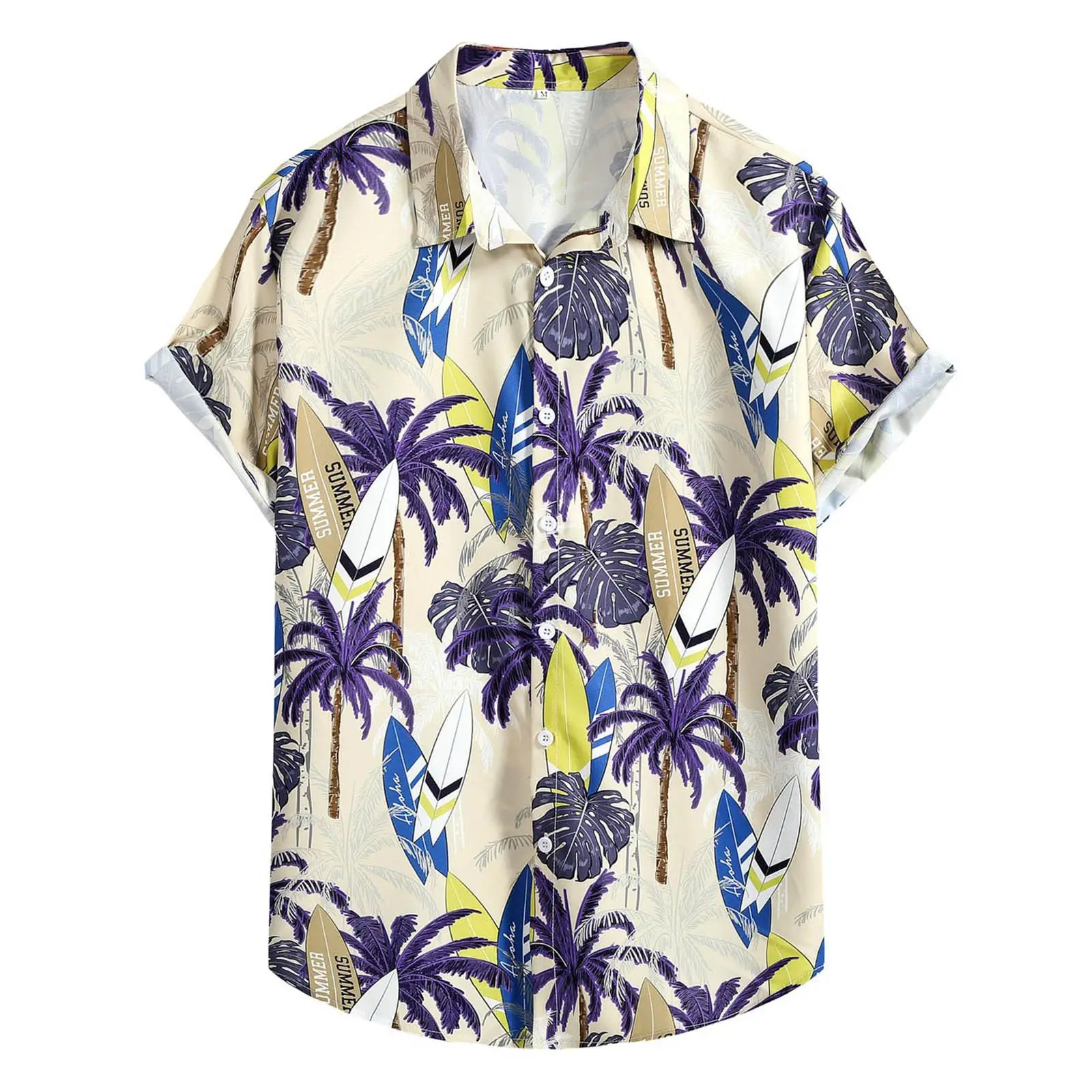 Hawaiian Floral Short Sleeve Shirt for Men - Image 26