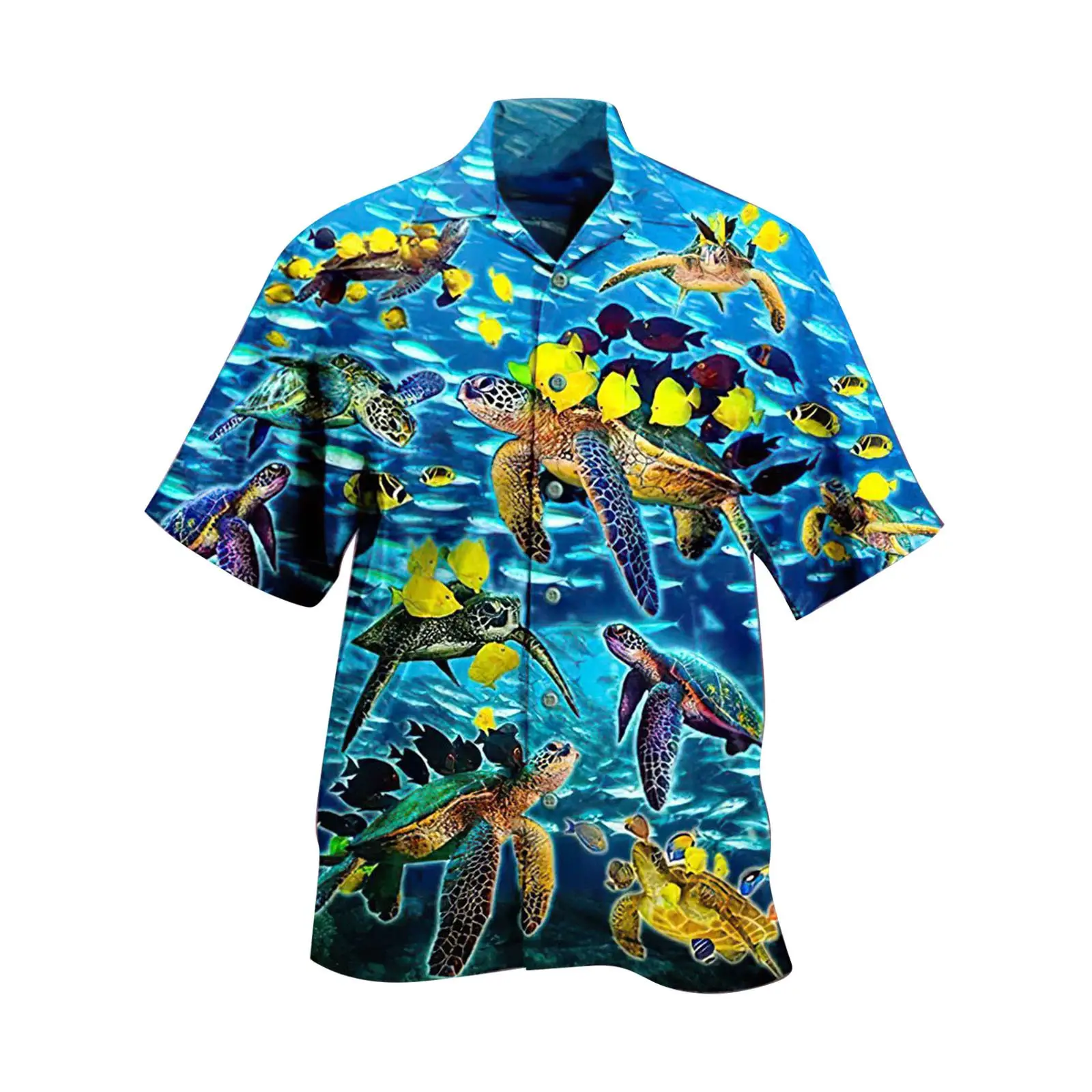 Hawaiian Floral Short Sleeve Shirt for Men - Image 27