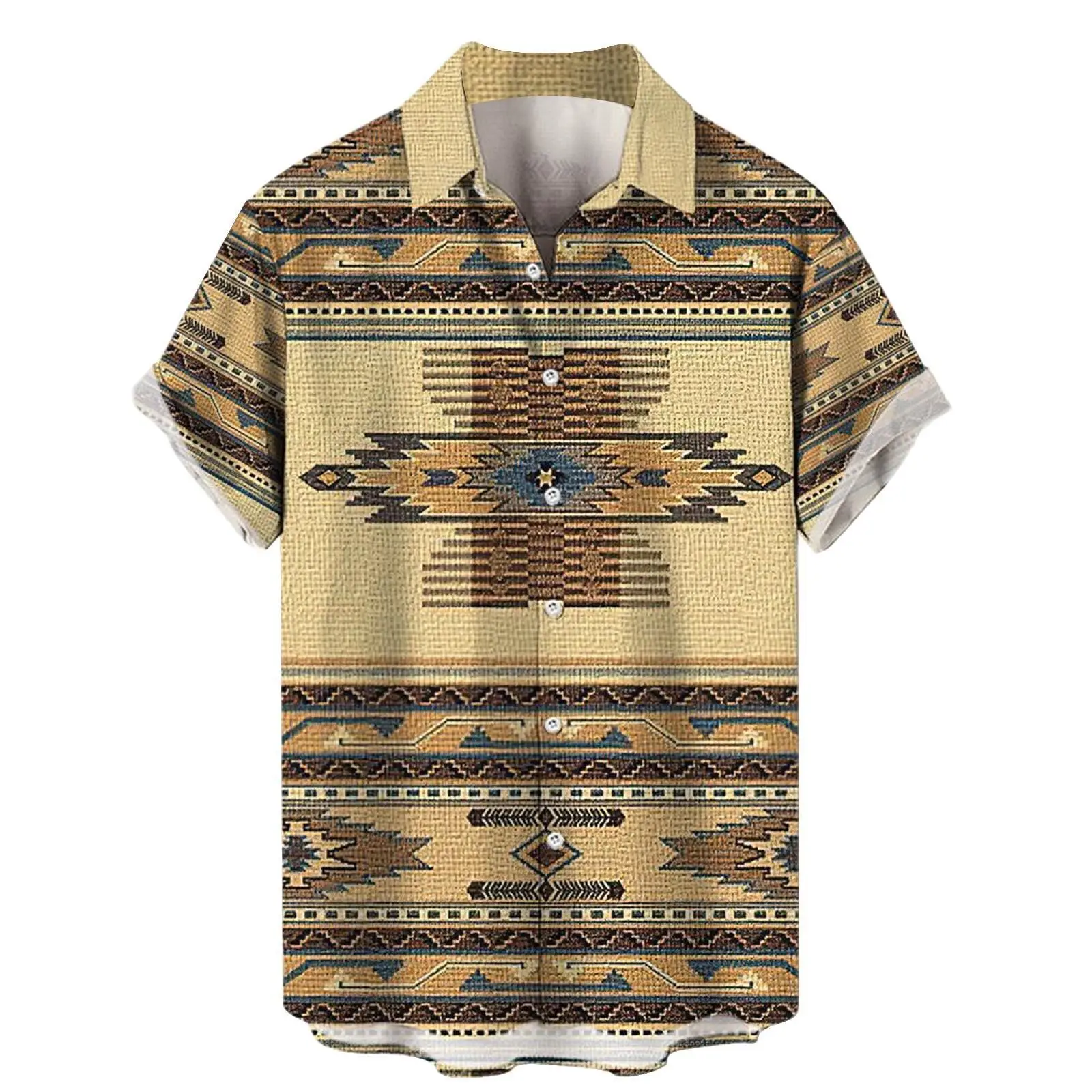 Hawaiian Floral Short Sleeve Shirt for Men - Image 28