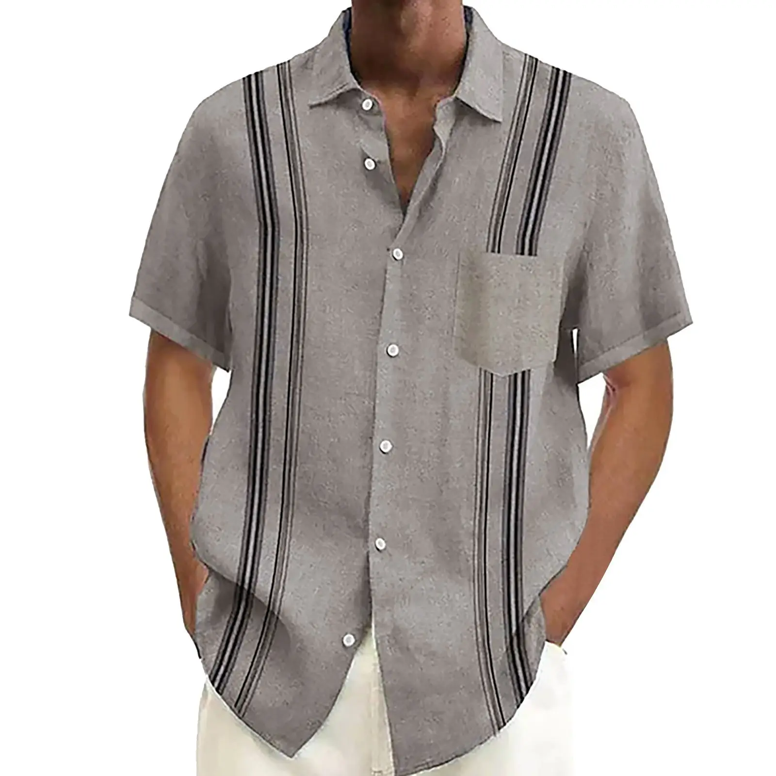 Hawaiian Floral Short Sleeve Shirt for Men - Image 31