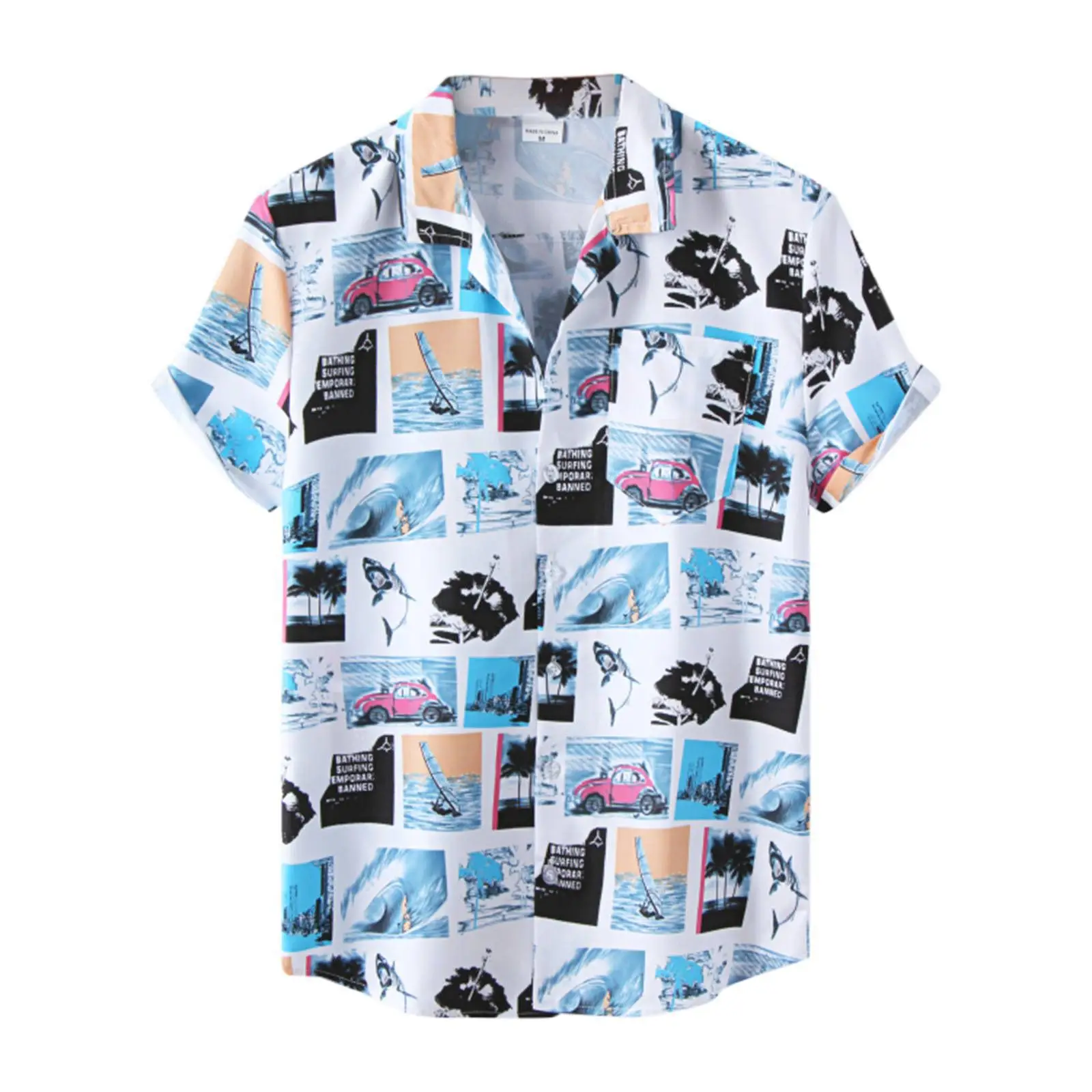 Hawaiian Floral Short Sleeve Shirt for Men - Image 7