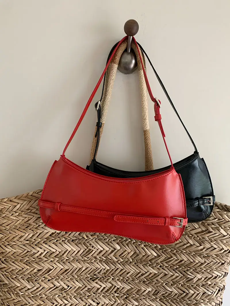Black French Style Shoulder Bag 2026 New Fashion