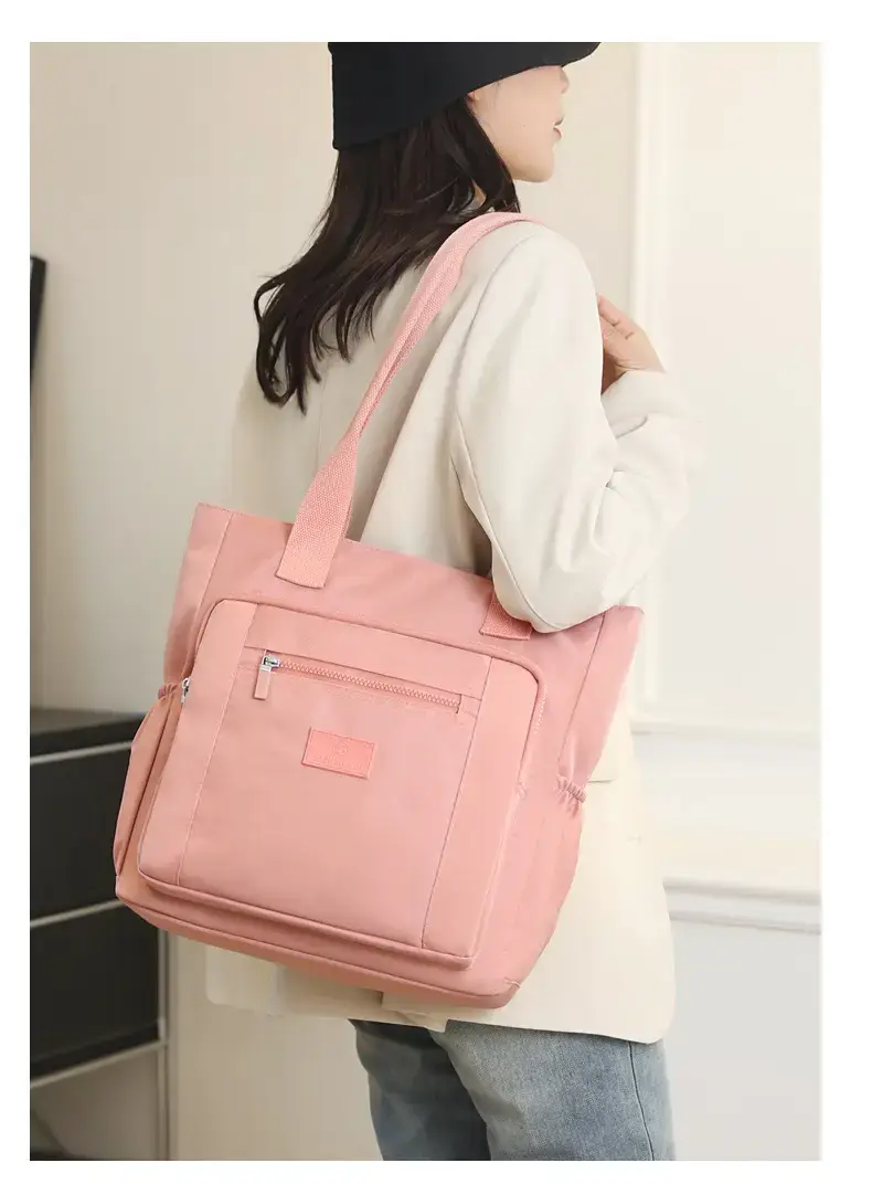 Pink Nylon Shoulder Bag for Women 2024 Spring — feature 19