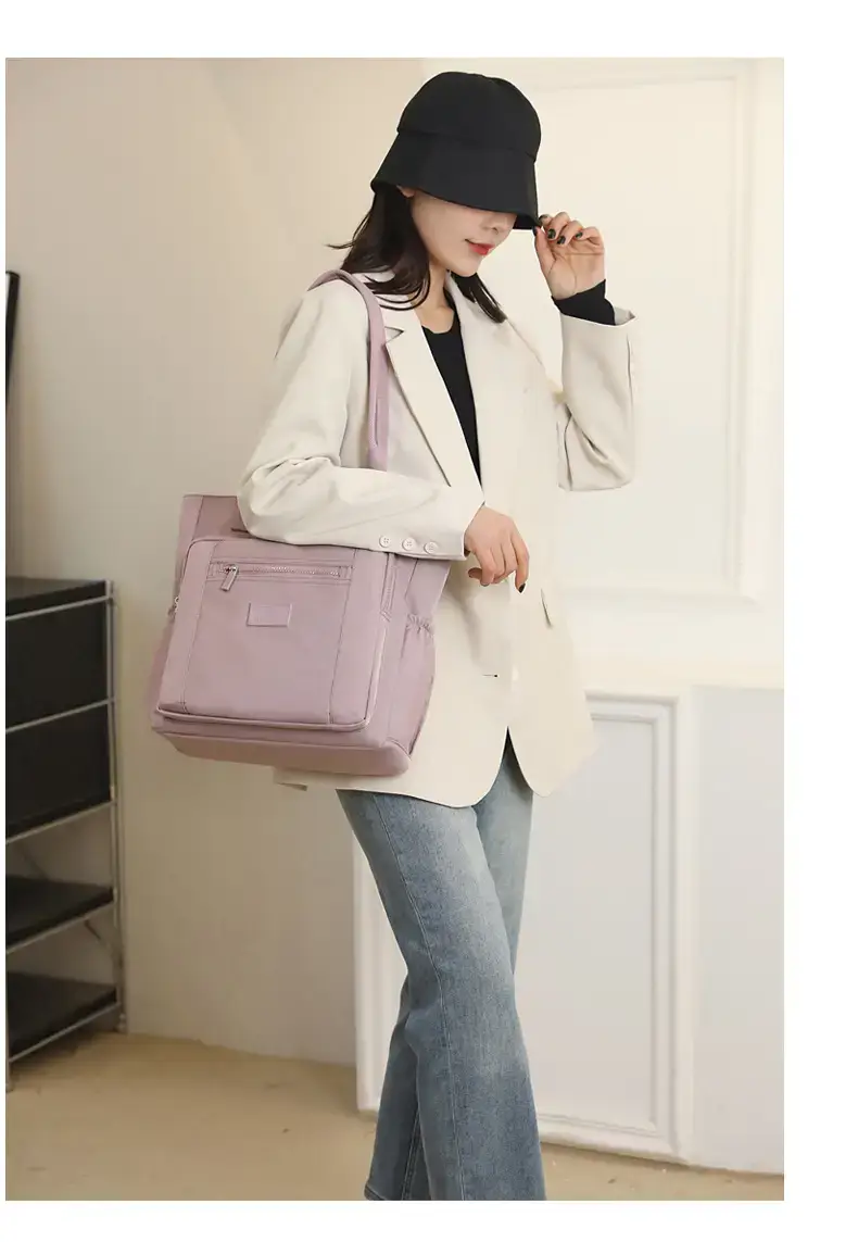 Pink Nylon Shoulder Bag for Women 2024 Spring — feature 23