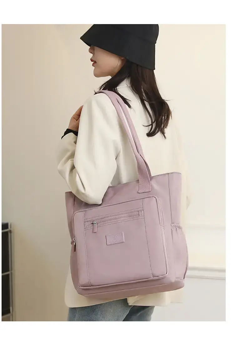 Pink Nylon Shoulder Bag for Women 2024 Spring — feature 24