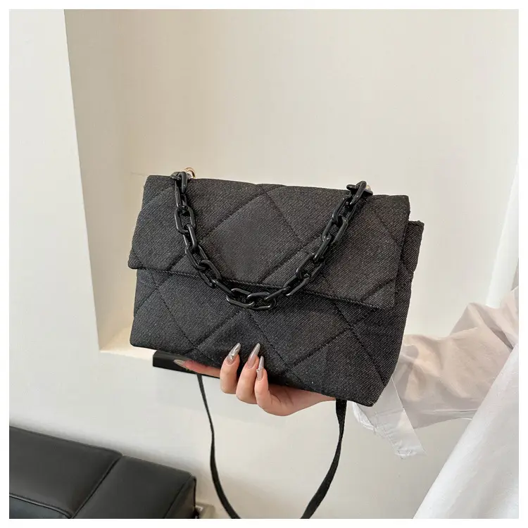 Black Quilted Chain Shoulder Bag for Women 2024 — feature 13