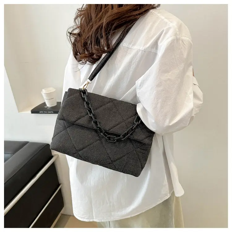 Black Quilted Chain Shoulder Bag for Women 2024 — feature 16