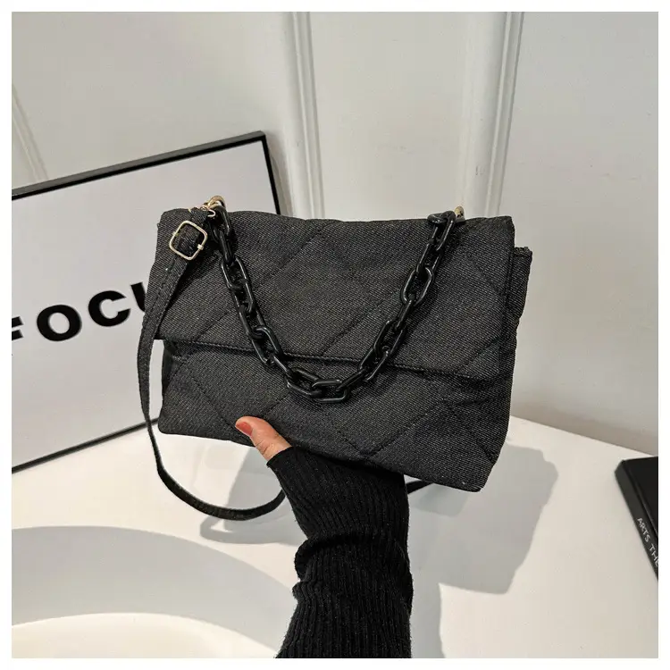 Black Quilted Chain Shoulder Bag for Women 2024 — feature 24