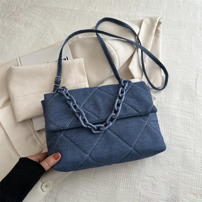 Black Quilted Chain Shoulder Bag for Women 2024 - Image 3