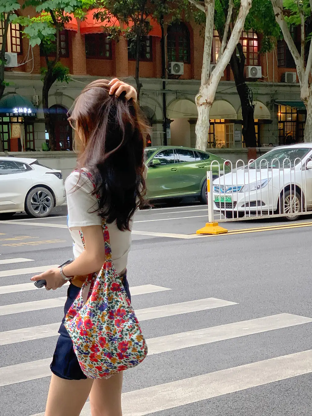 Floral Cloth Crossbody Bag for Women