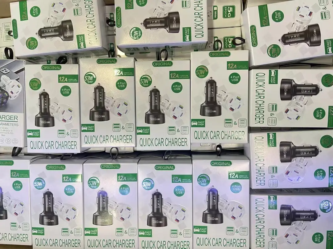 53W QC3.0 PD Fast Car Charger with 2 USB Type C Ports - Image 2