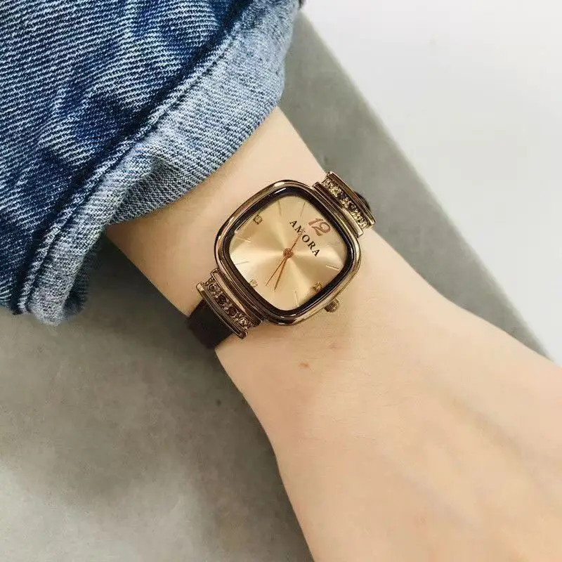 Women's Niche Dial Luxury Watch with Brown Strap - Image 5
