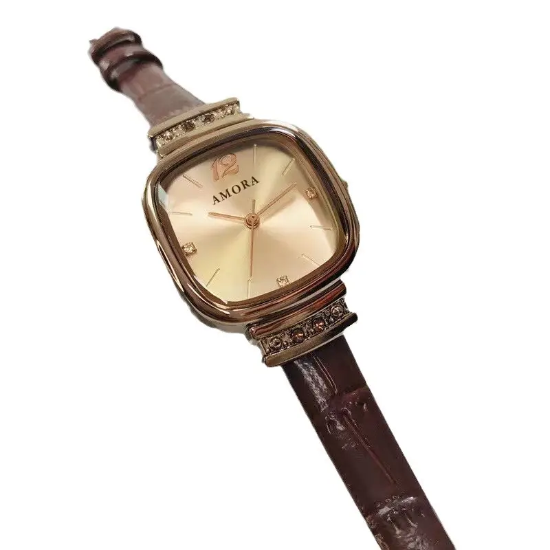 Women's Niche Dial Luxury Watch with Brown Strap - Image 6