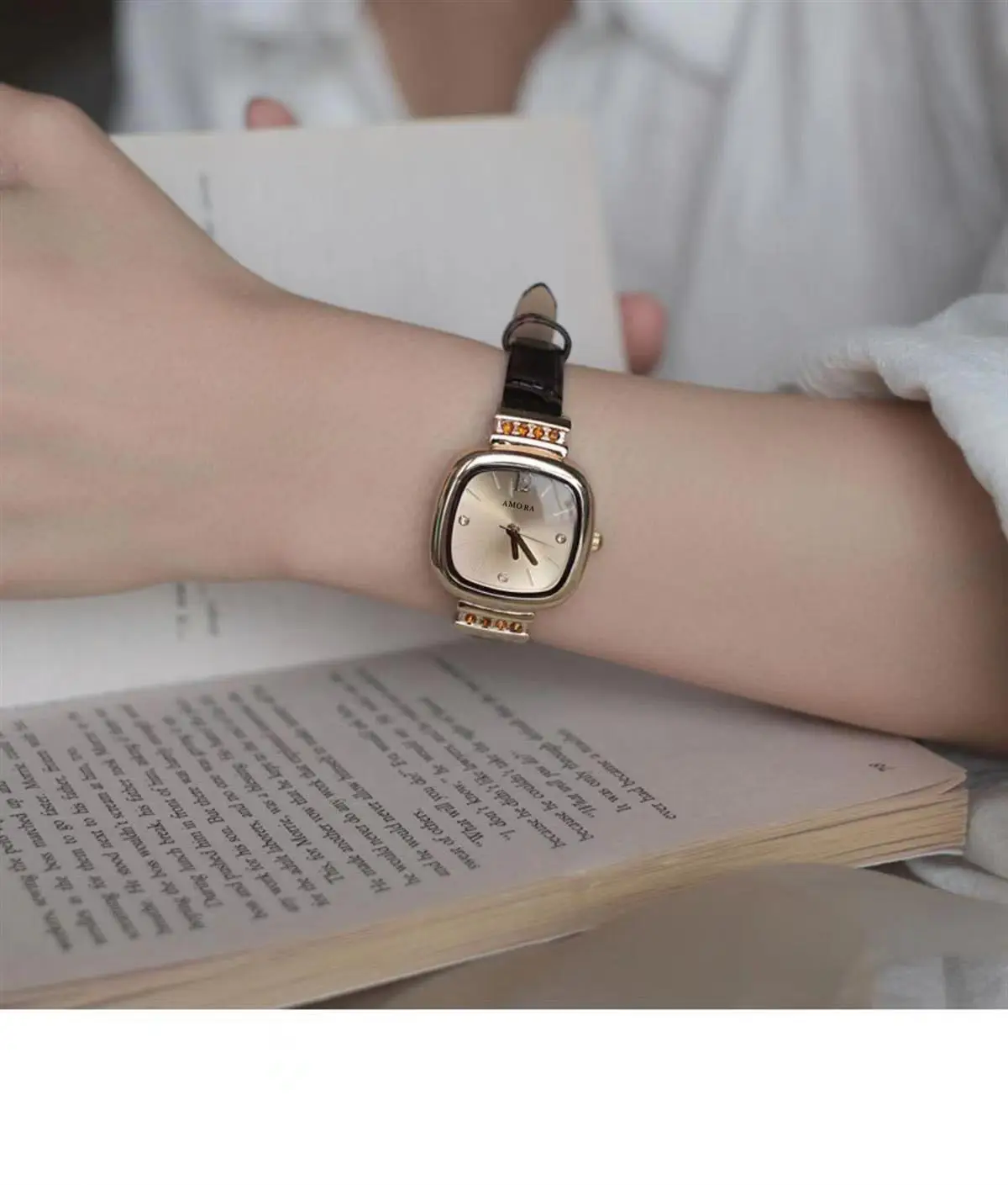 Women's Niche Dial Luxury Watch with Brown Strap — feature 7
