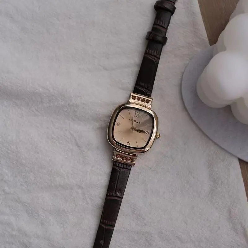 Women's Niche Dial Luxury Watch with Brown Strap — feature 9