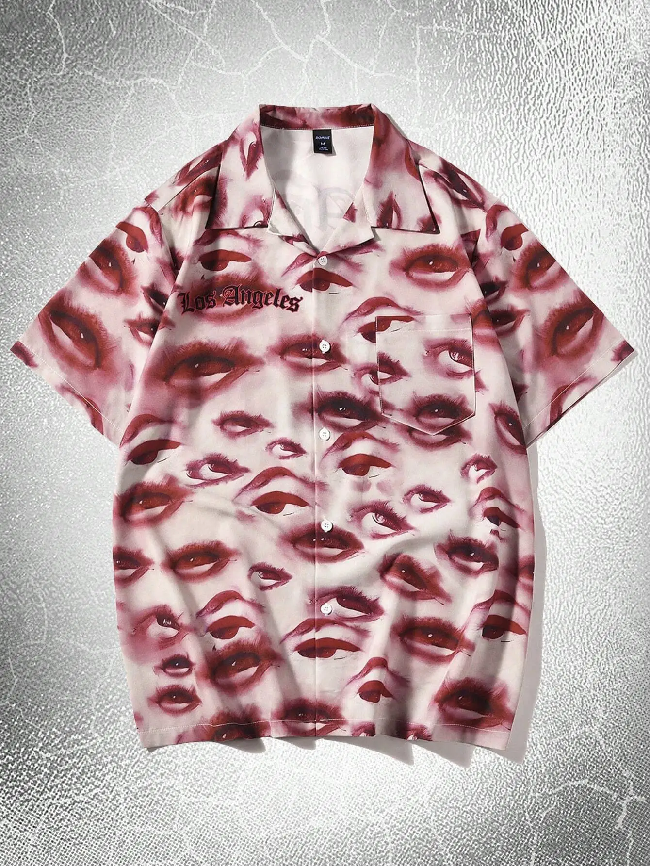Men's 3D Printed Palm Leaf Shirt White Short Sleeve - Image 13