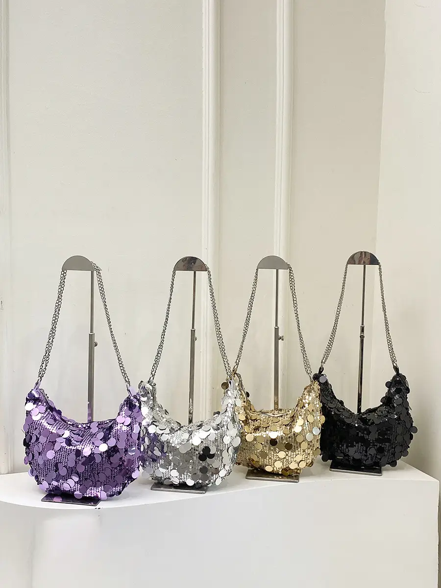 Women's Black Sequin Crossbody Bag 2024 New - Image 5