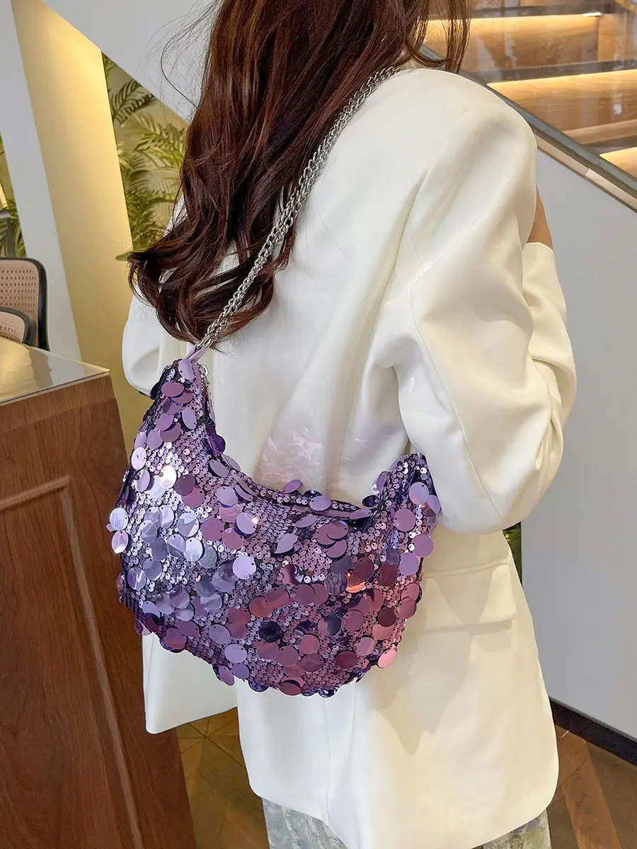 Women's Black Sequin Crossbody Bag 2024 New - Image 8