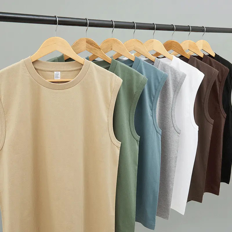 Sleeveless Cotton Vest Brown 250g - Image 10