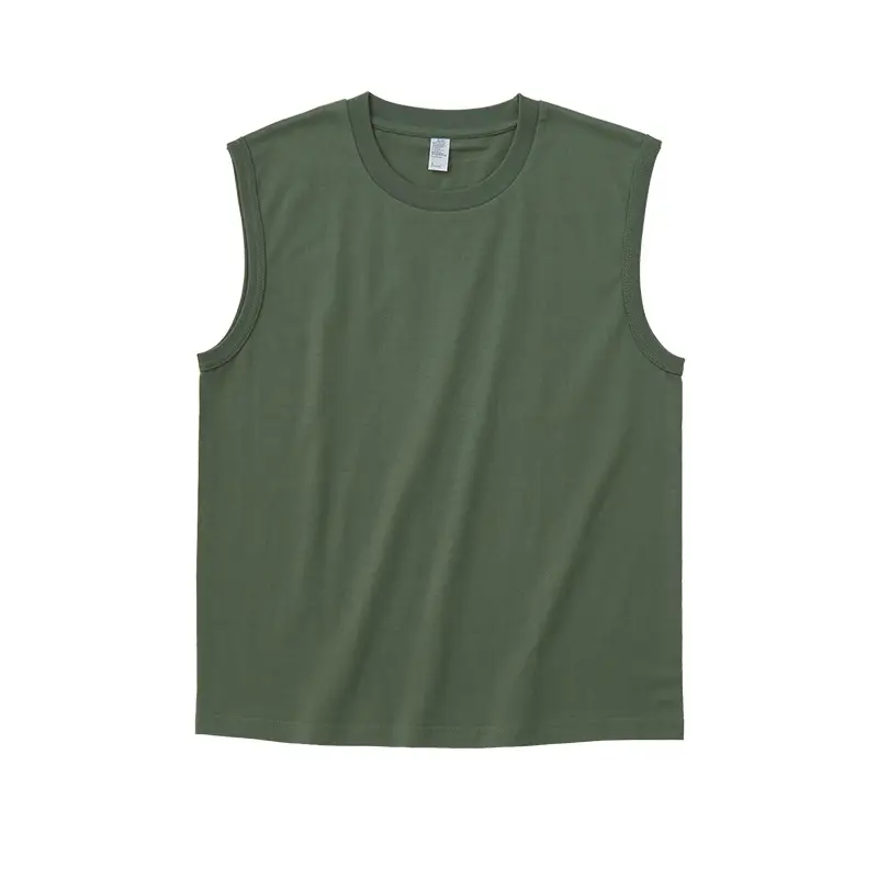 Sleeveless Cotton Vest Brown 250g - Image 6