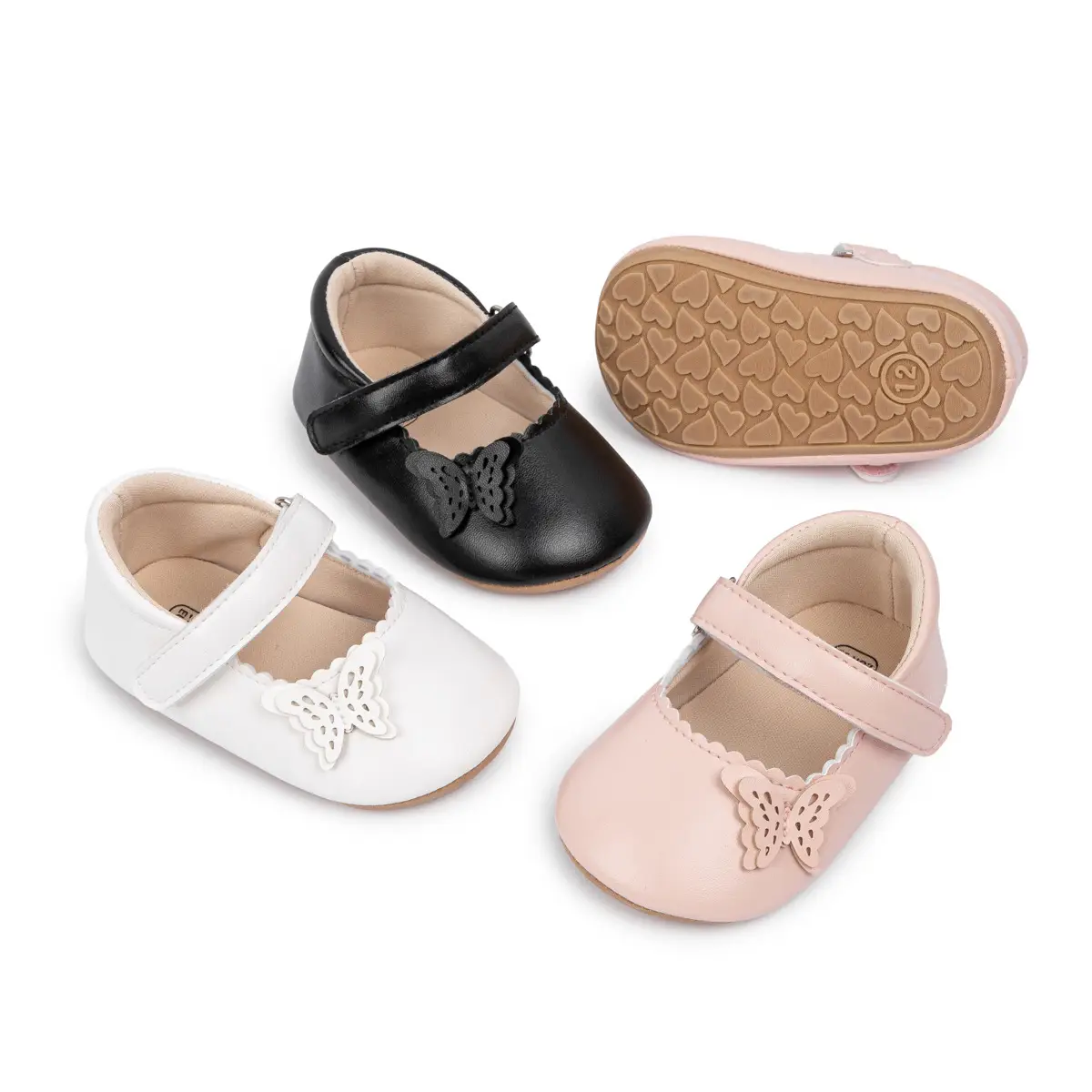 Pink Butterfly Lace Baby Shoes for Toddler Wear