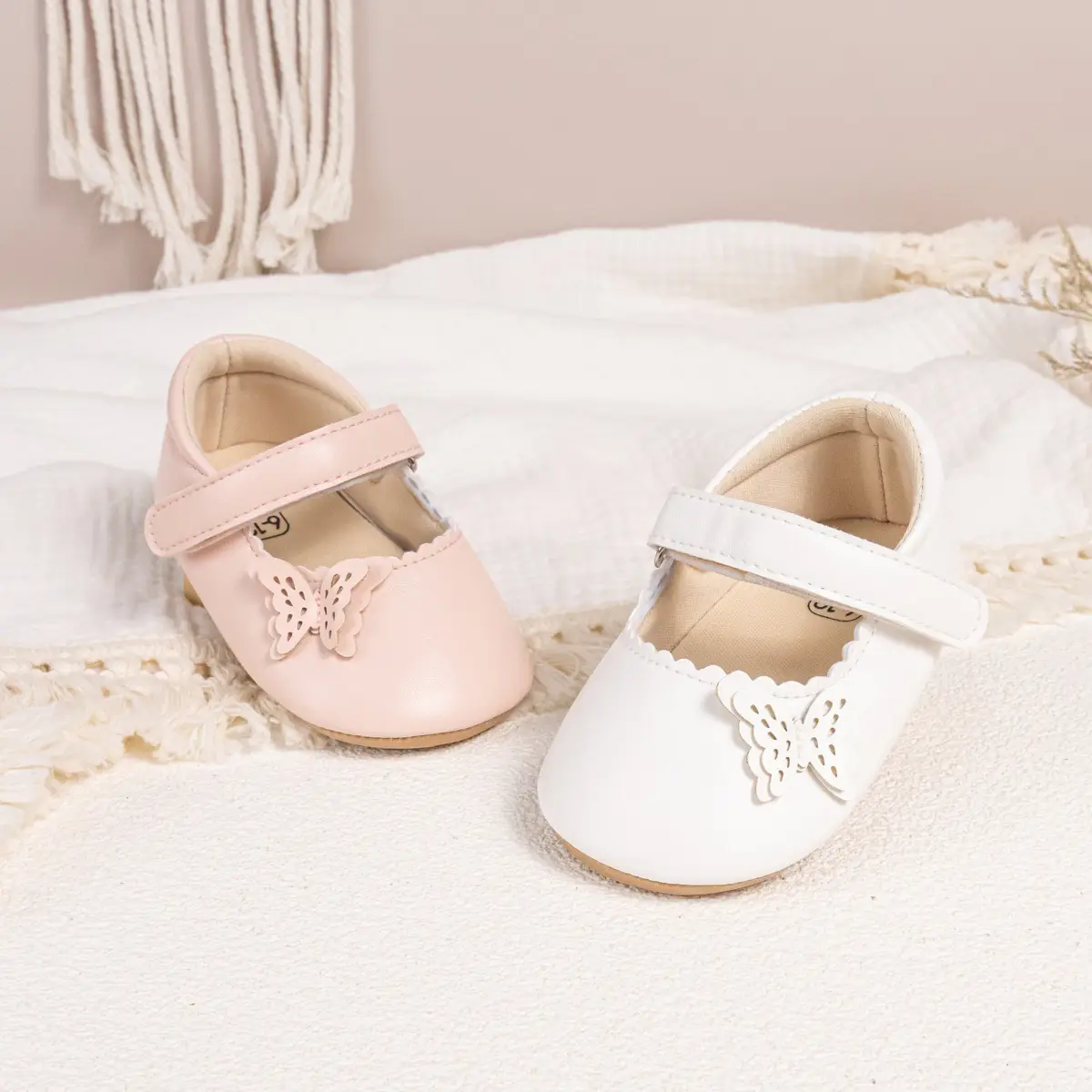 Pink Butterfly Lace Baby Shoes for Toddler Wear — feature 5